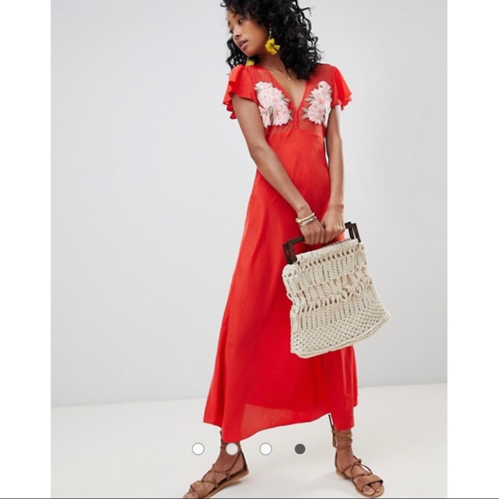 Cleobella America Maxi Dress in Coral